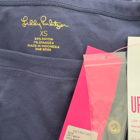 NWT Lilly Pulitzer True Navy 3/4 Sleeve Sophie Dress UPF 50+ - Picture 5 of 6